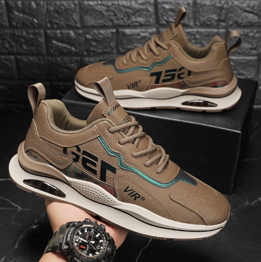 Men's shoes retro men's leather sports running shoes student casual