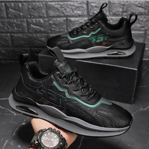 Men's shoes retro men's leather sports running shoes student casual