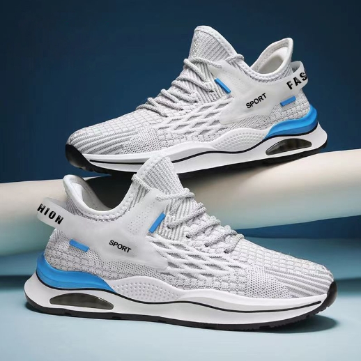 Low cut running shoes, fly woven breathable mesh casual shoes