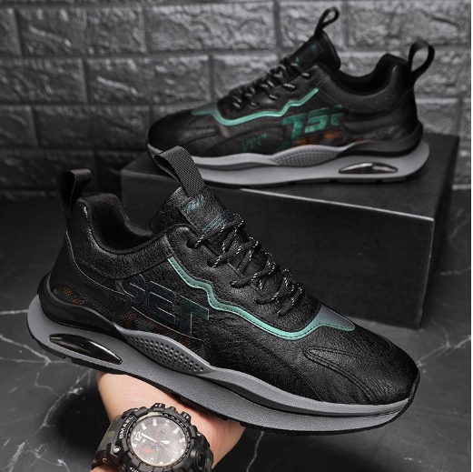 Men's shoes retro men's leather sports running shoes student casual