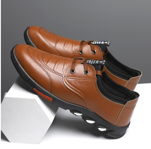 Leather shoes with soft sole, comfortable and non slip, men's business and casual leather shoes