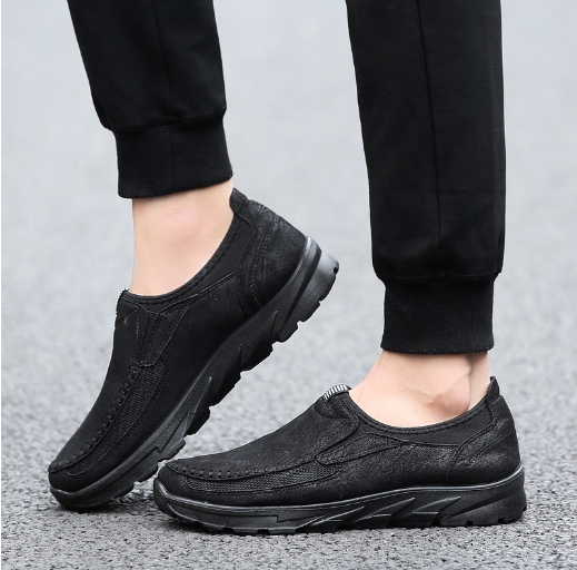 Breathable men's business shoes, British lazy shoes, single kick shoes
