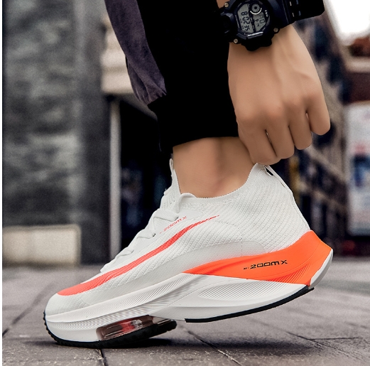 Air cushion cushioning running shoes for men, breathable fly woven sports shoes