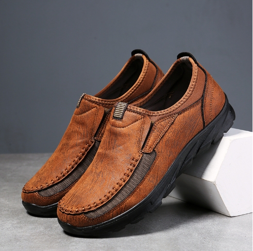 Breathable men's business shoes, British lazy shoes, single kick shoes