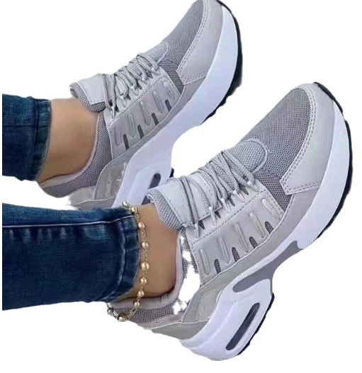 Single shoe, thick sole, sloping heel, European and American sports and leisure shoes