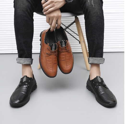 Leather shoes with soft sole, comfortable and non slip, men's business and casual leather shoes