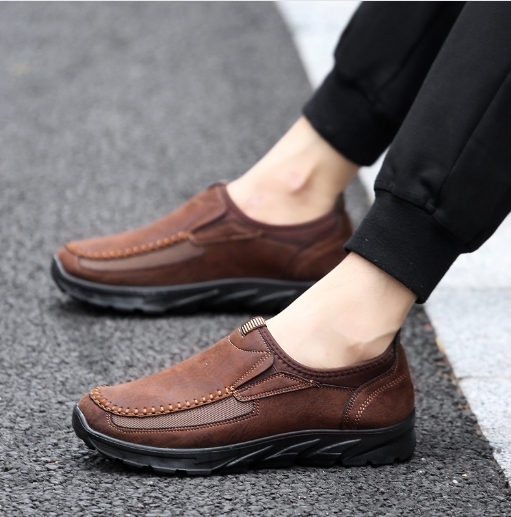 Breathable men's business shoes, British lazy shoes, single kick shoes