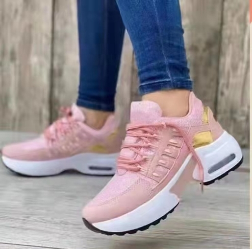 Single shoe, thick sole, sloping heel, European and American sports and leisure shoes