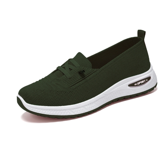 Soft soled non tiring flat shoes, shallow mouth fly woven shoes, cloth shoes