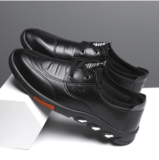 Leather shoes with soft sole, comfortable and non slip, men's business and casual leather shoes