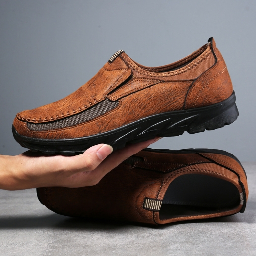 Breathable men's business shoes, British lazy shoes, single kick shoes