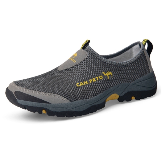 Breathable walking shoes for outdoor hiking, men's mesh shoes for the elderly, and healthy walking shoes