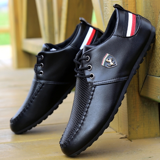 Men's casual shoes, small leather shoes, trendy men's shoes, bean shoes