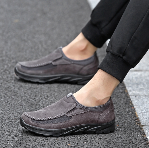 Breathable men's business shoes, British lazy shoes, single kick shoes