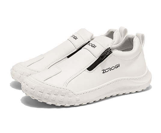 Zipper leather shoes for lazy people, slip resistant and wear-resistant casual shoes for one foot
