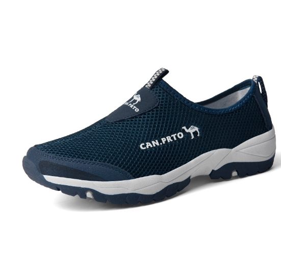 Breathable walking shoes for outdoor hiking, men's mesh shoes for the elderly, and healthy walking shoes