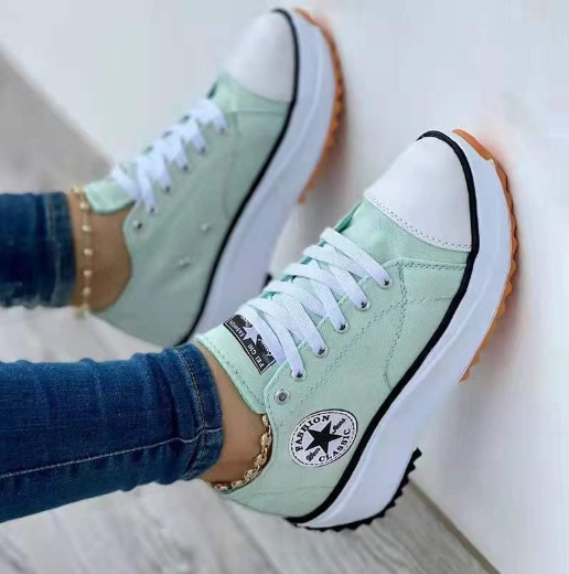 Low cut new European and American thick soled women's shoes