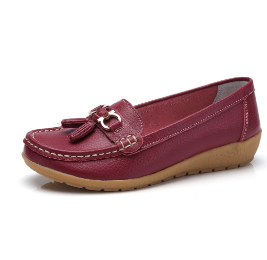Middle aged and elderly mothers' shoes, women's singles shoes, bean shoes, women's soft soled sloping heels