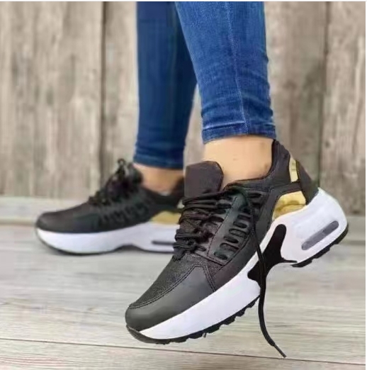 Single shoe, thick sole, sloping heel, European and American sports and leisure shoes