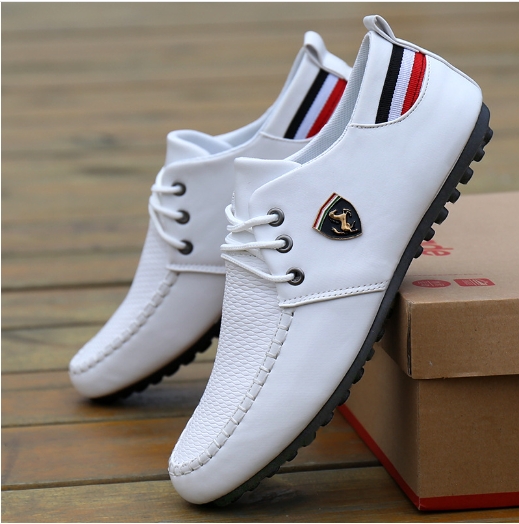 Men's casual shoes, small leather shoes, trendy men's shoes, bean shoes
