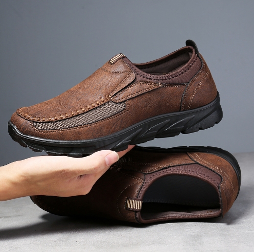 Breathable men's business shoes, British lazy shoes, single kick shoes