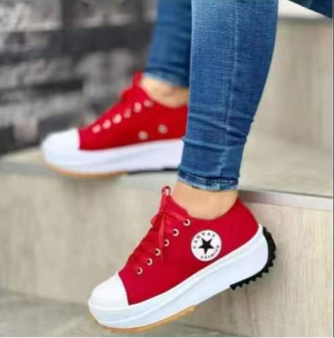 Low cut new European and American thick soled women's shoes