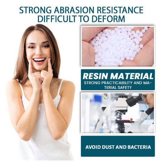 Orthodontic braces, dental restorations, filling gaps between teeth, and denture kits
