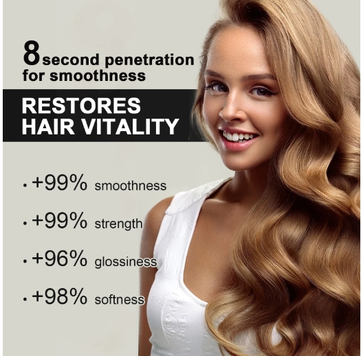 Smooth and supple hair, dry and frizzy, moisturizing and glossy hair mask