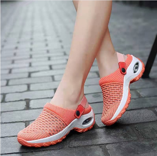 Mesh, mesh fabric, foot cover, plus size slippers, half support sandals, double-sided wear