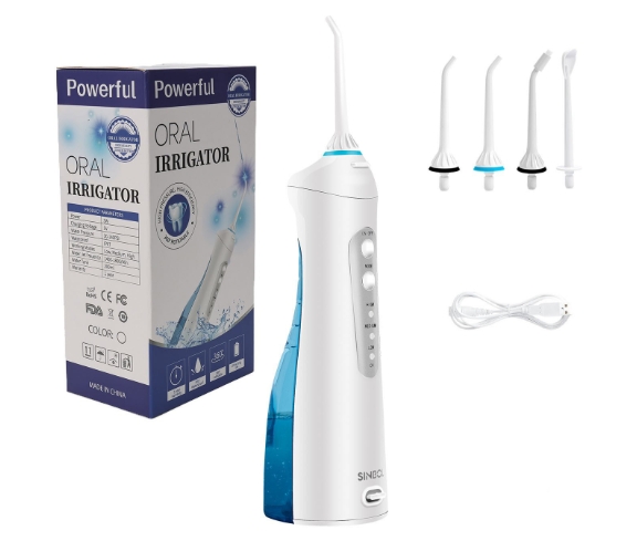 Electric dental irrigator, portable electric water flosser for household use