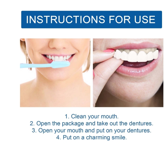 Orthodontic braces, dental restorations, filling gaps between teeth, and denture kits