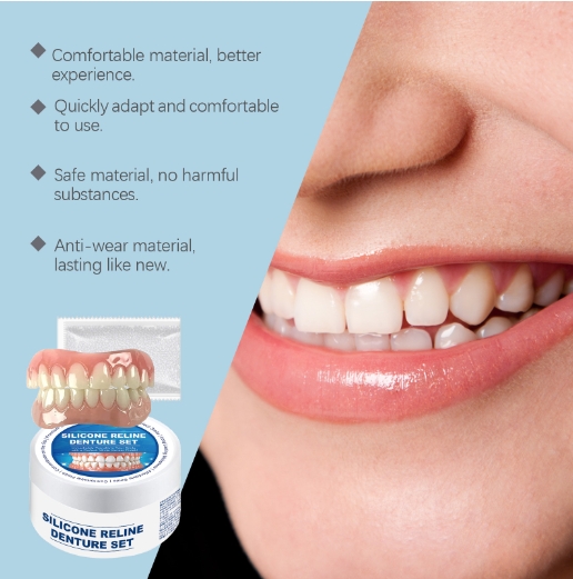 Improving the beauty of a smile with a cosmetic set of teeth and dentures