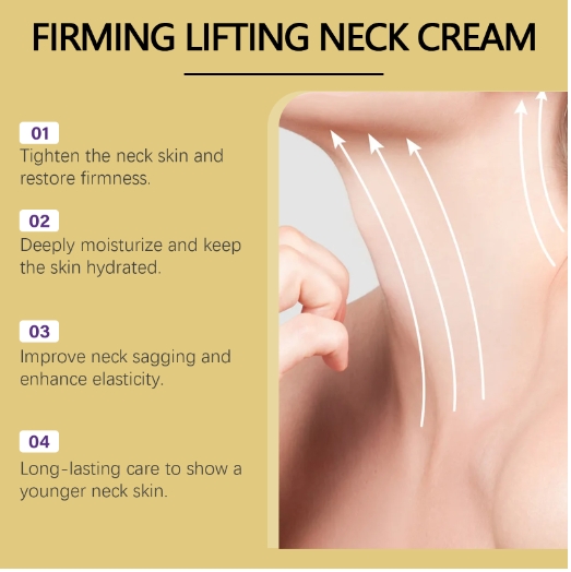 Lift and fade neck wrinkles, deeply nourish and absorb easily, massage and soothe the skin