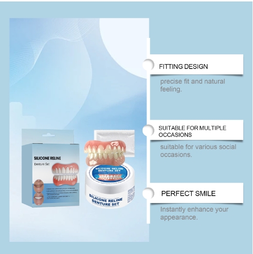 Improving the beauty of a smile with a cosmetic set of teeth and dentures
