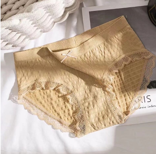 Middle waist graphene pure cotton antibacterial grade seamless sexy underwear