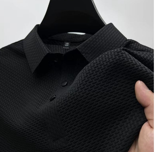 Summer new collar T-shirt men's short sleeved business casual T-shirt