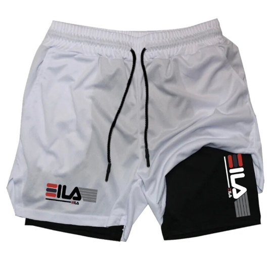 Men's double-layer basketball training and fitness pants, loose and breathable