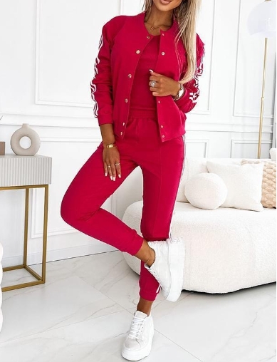 Cotton slim fit vest fashionable casual jacket three piece set