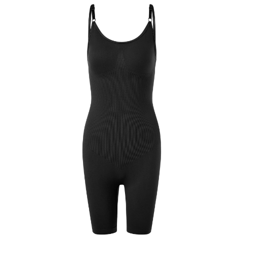 One piece shapewear with integrated abdominal compression and shaping