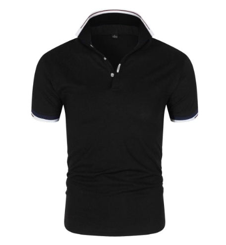 Men's short sleeved T-shirt, fashionable lapel polo shirt, printed men's polo shirt