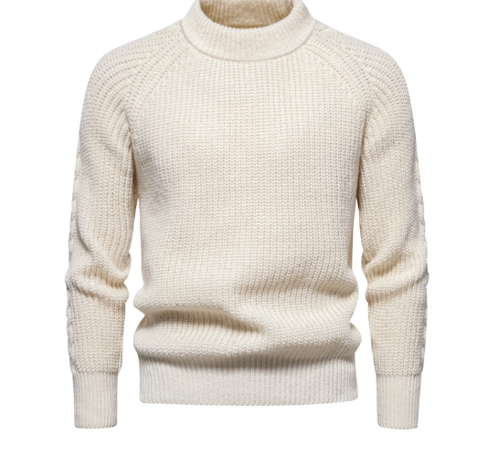 Men's thick sweater, European and American youth winter warm pullover sweater, knitted wool sweater