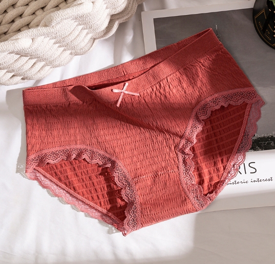 Middle waist graphene pure cotton antibacterial grade seamless sexy underwear
