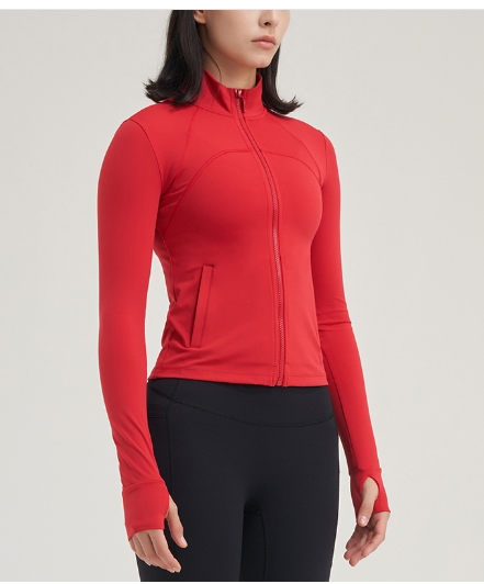 Sports and fitness clothing, fashionable long sleeved quick drying slim fit sports top