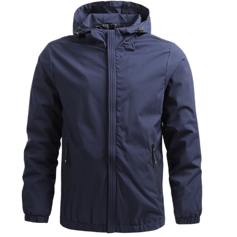 Thin casual jacket, baseball jacket, hooded men's jacket