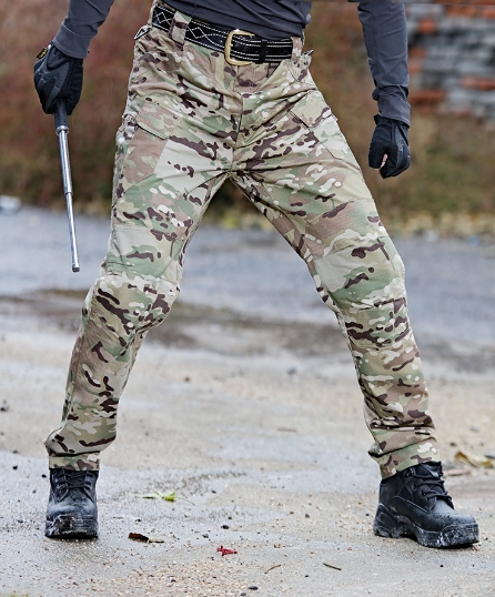 Outdoor tactical camouflage pants for male army fans, waterproof and wear-resistant pants