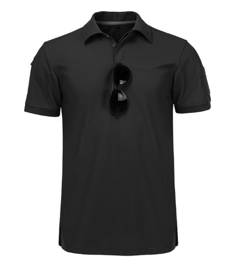 Summer outdoor quick drying short sleeved men's lapel T-shirt quick drying T-shirt