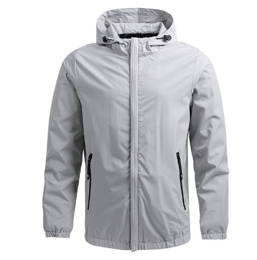 Thin casual jacket, baseball jacket, hooded men's jacket