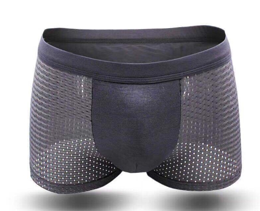 Men's boxer shorts with breathable, quick drying, antibacterial mesh in large size