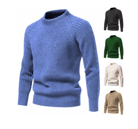 Men's thick sweater, European and American youth winter warm pullover sweater, knitted wool sweater