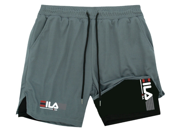 Men's double-layer basketball training and fitness pants, loose and breathable